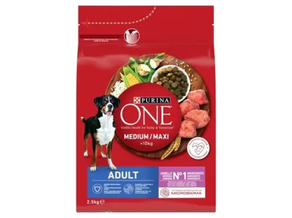 Purina One Med/Max Adult Jehněčí Rýže 2.5 kg / Krmivo pro psy (7613287013491)