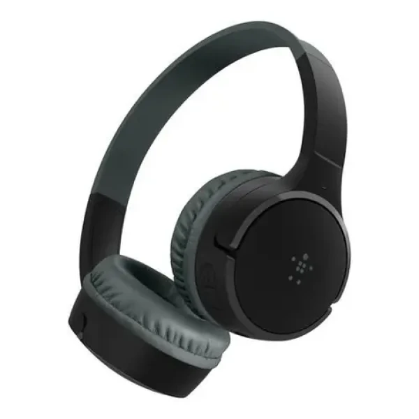 Belkin SOUNDFORM Mini dětská bezdrátová sluchátka černá / mikrofon / Bluetooth 5.0 / 3.5 mm jack / výdrž až 30 hodin (AUD002btBKV3)