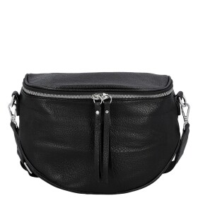 Módní dámská koženková ledvinka/crossbody Pola, černá