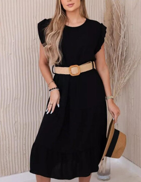 Dámské šaty 5997 s páskem černé - Kesi UNI