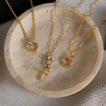 ELENYS Infinite Circle – pozlacený náhrdelník 18K žluté zlato Délka: 45+5 cm / max. 50 cm