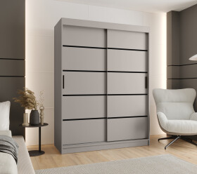 Šatní skříň Abi Rubino V1 Rozměry: 150 cm, Barva korpusu + barva dveří: Kašmír