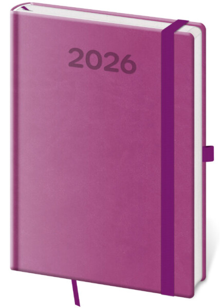 Týdenní diář 2026 Helma A5 - Print Pop fialový