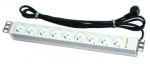 Napájecí panel / 9x UTE / 1U / RAL7035 / 3m kabel (DP-RP-09-UTE)