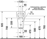 DURAVIT - DuraStyle Pisoár, elektronické ovládání, zadní přívod vody, Rimless, s WonderGliss, bílá 28063100931