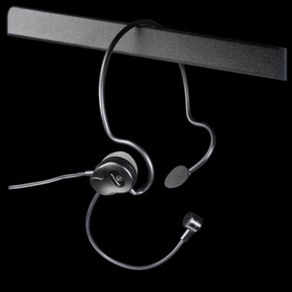 AUDIO-TECHNICA ATR-COMC HomeOffice Headset černá / sluchátko s mikrofonem / 2x 3.5 mm jack / kabel 1.8 m (ATR-COMC)