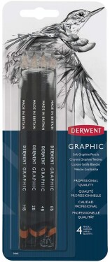 Derwent Graphic Soft sada 4 grafitové tužky 39005