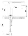 KOHLMAN - 1-otvorová umyvadlová baterie, černá mat QB100EB