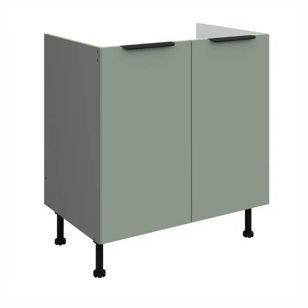 Spodní skříňka pod dřez Aria ANT 80 ZL 2F BB Barva korpusu: Antracit, Barva dvířek: SA - Aquamarine AFM