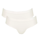 Dámské kalhotky GO Casual Hipster 2P - WHITE - bílé 00GZ - SLOGGI WHITE L