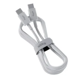Allity AUC-03 Datový kabel USB-C/USB-C 1m 100W bílá (DATUSBC100WALL01WH)