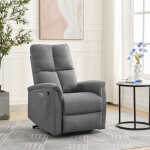 Polohovací křeslo, elektrické zabudované ovládání, šedá, látka, TV-929 GREY2