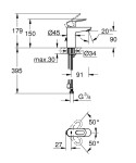 GROHE - BauLoop Páková umyvadlová baterie S, chrom 23336000