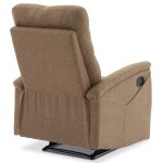 Relaxační křeslo, manuální ovládání, hnědá látka