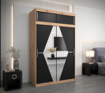 Šatní skříň Abi Bo s nástavcem Barva korpusu: Dub artisan, Rozměry: 250 cm, Dveře: Dub artisan