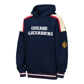 Outerstuff Dětská mikina Chicago Blackhawks NHL Camaraderie Oversized Colorblock Fleece Velikost: Dětské S (122 – 134)