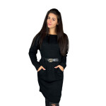 HOSH Pletené šaty ELLIS s páskem Barva: Černá