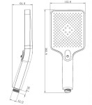 Kielle - Vega Sprchová hlavice 120, 3 proudy, matná černá 20418014