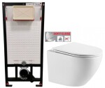 DEANTE Podomítkový rám, pro závěsné WC mísy bez tlačítka + WC INVENA LIMNOS /VÍROVÉ SPLACH/ WITH SOFT, včetně soft/close sedátka CST_WC01 X LI1
