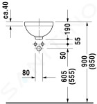 DURAVIT - Architec Umyvadlo vestavné, průměr 275 mm, s přepadem, bílá 0319270000