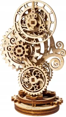 Ugears 3D dřevěné mechanické puzzle Steampunkové hodiny