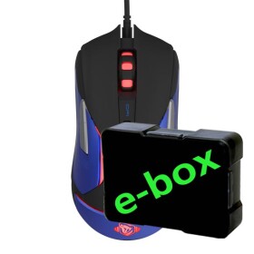 E-Blue Auroza Gaming V2 e-box černá / herní optická myš / 6tlačítek / 1 kolečko / drátová (USB) / 5000DPI (MMEBE68UGB00)