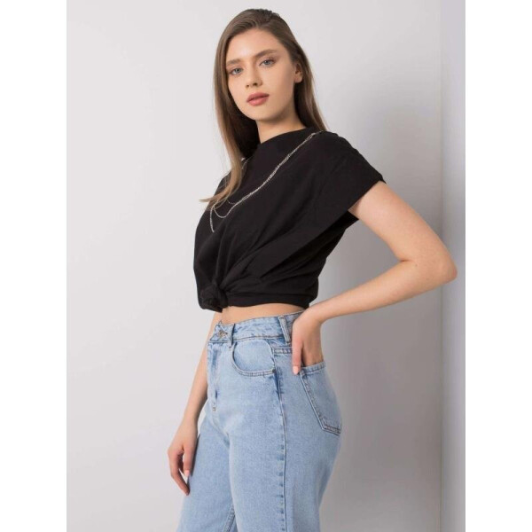 Dámské tričko s náhrdelníkem 4170.84 - RUE PARIS černá L