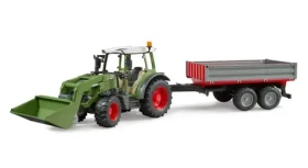 Bruder 02182 Fendt Vario 211 traktor s vlekem a nakladačem