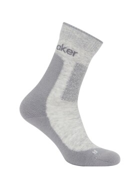 Dámské merino turistické ponožky ICEBREAKER Wmns Hike+ Medium Crew, Blizzard Heather/Alloy velikost: 38-40 (M)