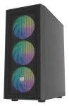 Fury Shobo SH8F ARGB černá / PC skříň / Midi Tower / okno / 2x USB 3.0 / 4x 120mm ARGB / bez zdroje (NFO-2402)