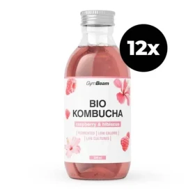 BIO Kombucha - GymBeam (malina ibišek, 12 x 330 ml) (105943-4-12x330ml-raspberry&hibiscus)