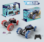 Mamido Autíčko na dálkové ovládání + Ovládání pohybem ruky Twisted 360° 4x4 modré
