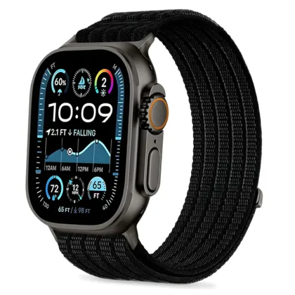 Tech-Protect Nylon Sport 44/45/46/49 mm černá / Řemínek / Apple Watch / nylonový sportovní