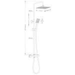 AQUALINE - TALIA sprchový sloup s termostatickou baterií, chrom SL440