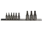JONNESWAY Sada zástrčných hlavic TS 5hranný Torx s otvorem - 1/4" a 3/8" (JS08H23TS9S)