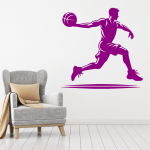 Samolepka Basketbal Barva: oranžová, Velikost: 60 x 59 cm