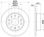 Brzdy kotouče desky zadní AUDI A3 (8P) SEAT LEON (1P) 255mm