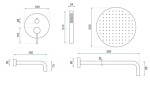 REA - Podomítková koupelnová sada LUNGO Copper + BOX REA-P7998