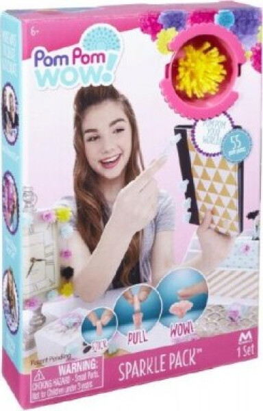 Kreativní sada Pom Pom Wow nalepovací střapce 55ks v krabici 14x20x4cm