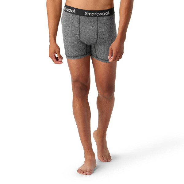 Pánské merino boxerky SMARTWOOL Men's Active Boxer Brief Boxed, Medium Gray Heather velikost: L