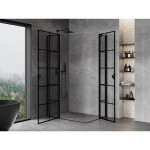 MEXEN/S - Mist Duo sprchový kout dveře křídlové 115 x 110, černá dekor, černá 8A4-115L-110P-70-77