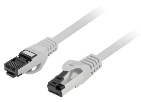 Lanberg CAT8.1 S/FTP 1m šedá / Patch kabel / RJ-45 / LSZH / 40 Gbit/s (PCF8-10CU-0100-S)