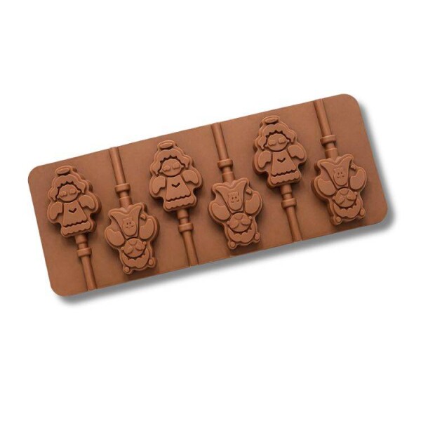 Dortisimo Silikonová forma na lízátka Andělé a čerti 45 mm