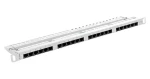 Lanberg šedý / Patch panel / 24 portů / 0,5U / CAT5E / UTP / 19" (PPU5-0024-S)