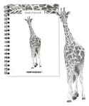 Skicovací spirálový notes B5 - Žirafa