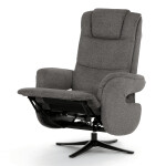 Polohovací křeslo, elektrické zabudované ovládání, funkce zero gravity, šedá, látka, TV-C5590 GREY2