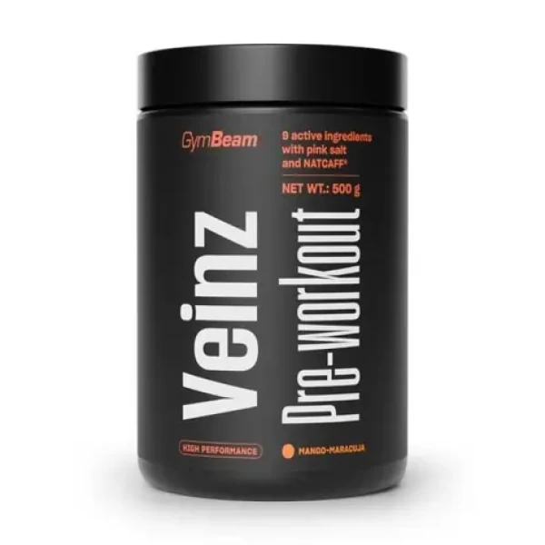 Veinz Pre-workout - GymBeam (mango marakuja, 500 g) (107707-2-500g-mangomaracuja)