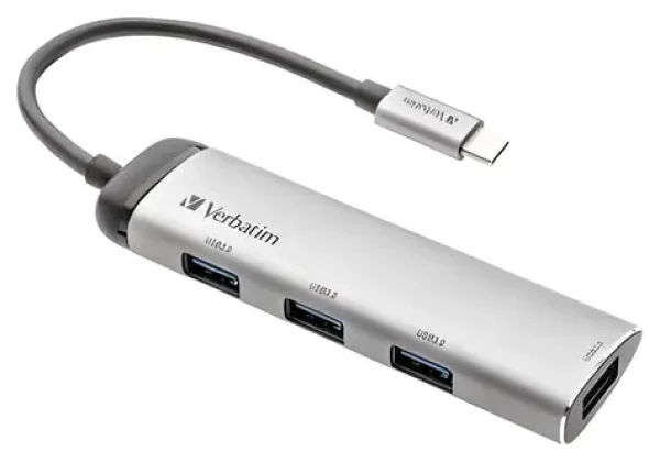 Verbatim 49147 USB-C stříbrná / USB hub / 4x USB-A 3.2 Gen 1 (49147)