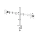 HAMA Stolní držák pro 2 monitory 35" bílá / Stolní držák / 2 ramena / VESA 75x75-100x100 / nosnost 12 kg