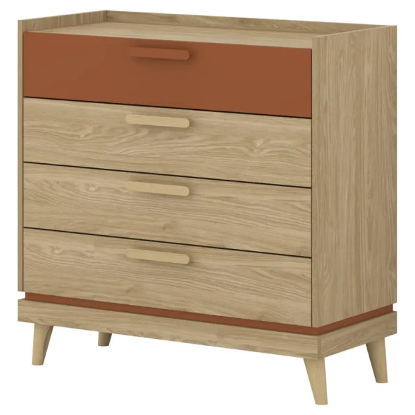 Komoda Scandi 27 dub olejovaný/cihlový